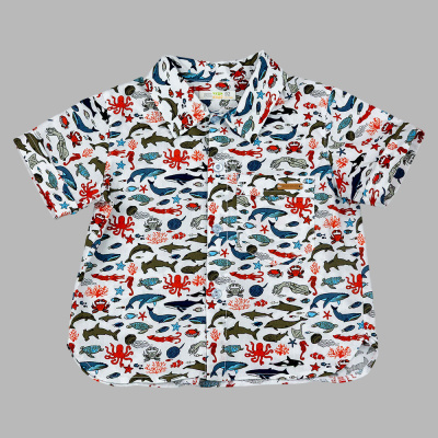 Рубашка Морской мир Чуди Кидс 600526Ц1-3 белый 01